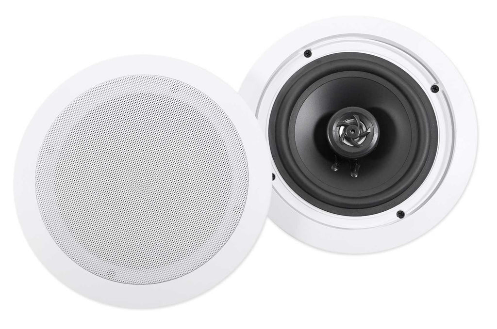 6-Zone Home Audio Receiver+(6) 3.5" White Cube+(2) JBL Pendant+Ceiling Speakers