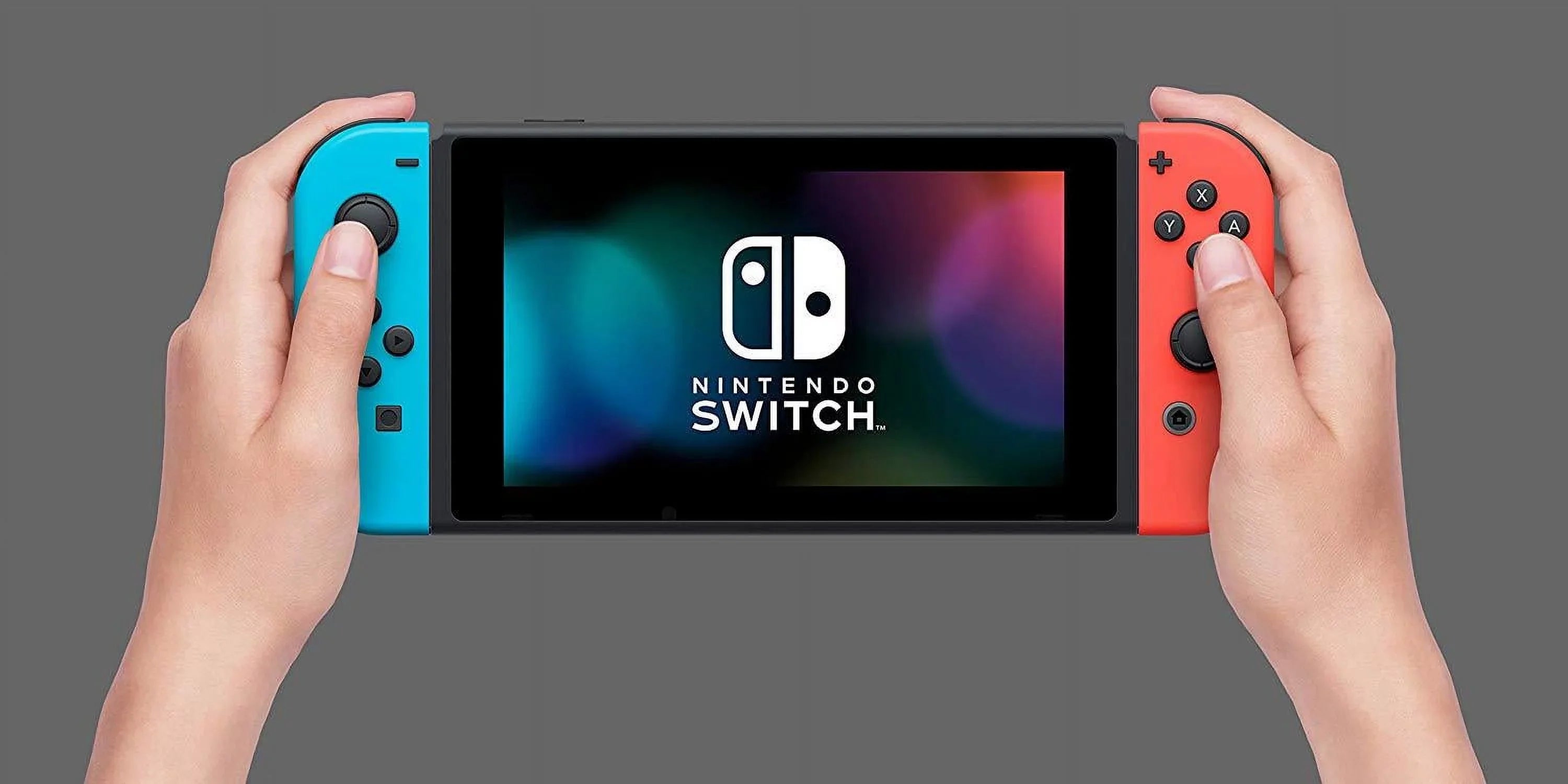 Nintendo Switch Neon Blue&Red Joy-Con + 12 Month Membership + Carrying Case