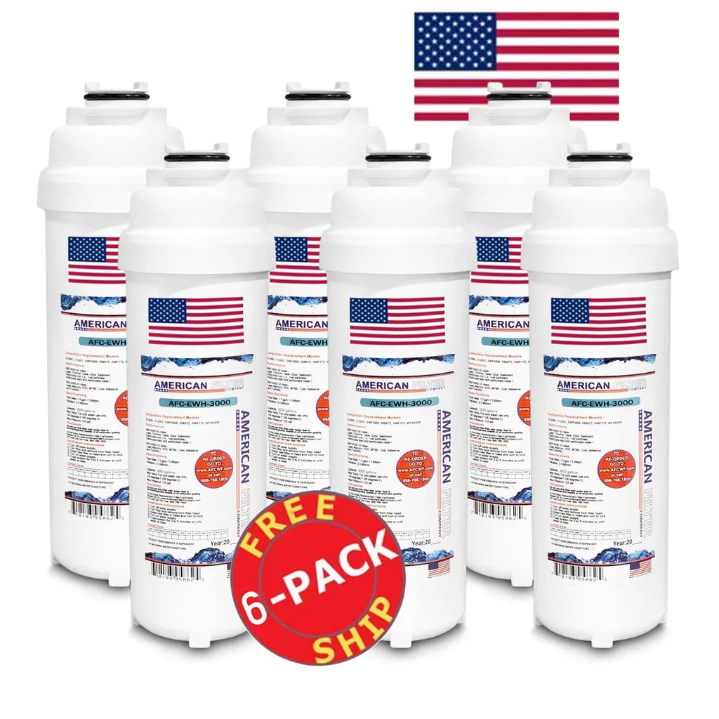 AFC Brand , Liquid Filter , Model # AFC-EWH-3000 , Compatible with HTVZ8SS-WF - 6 Filters - Made in U.S.A.