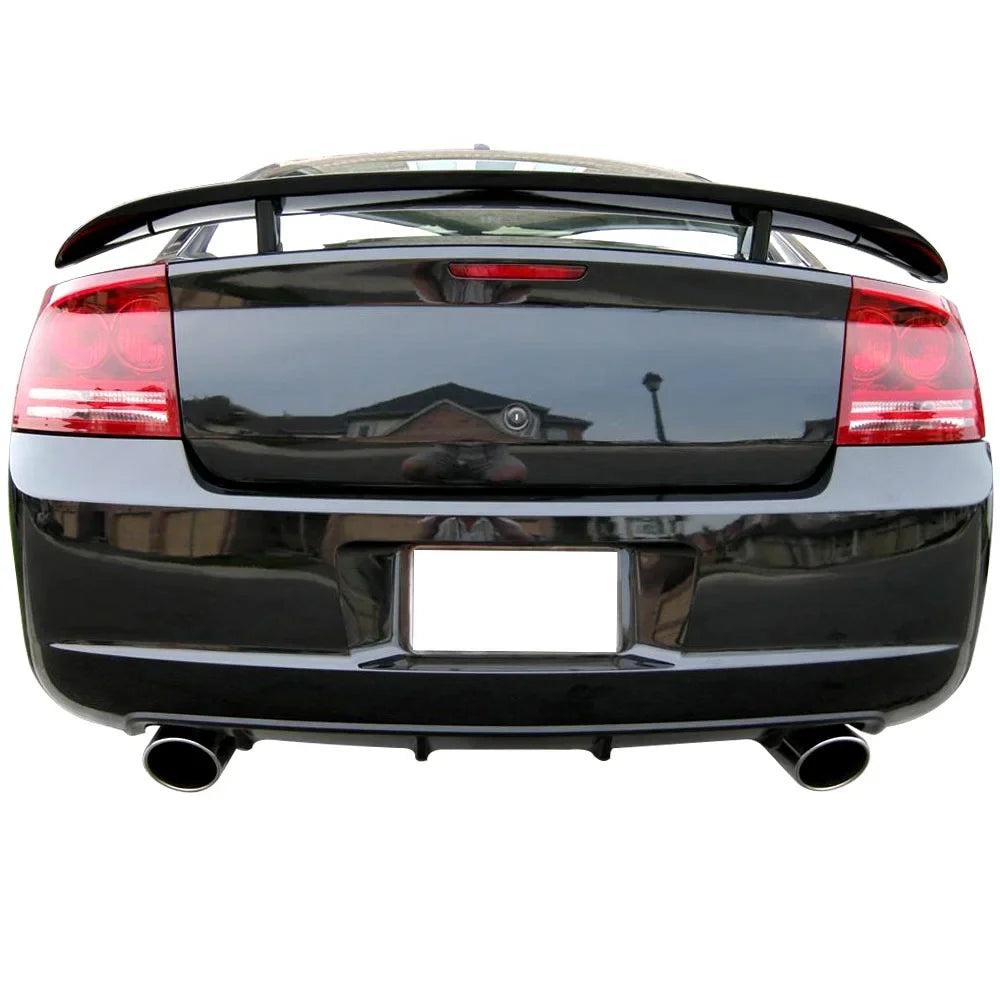 Ikon Motorsports Compatible with 06-10 Dodge Charger Trunk Spoiler Wing Painted #PXR Brilliant Black Pearl