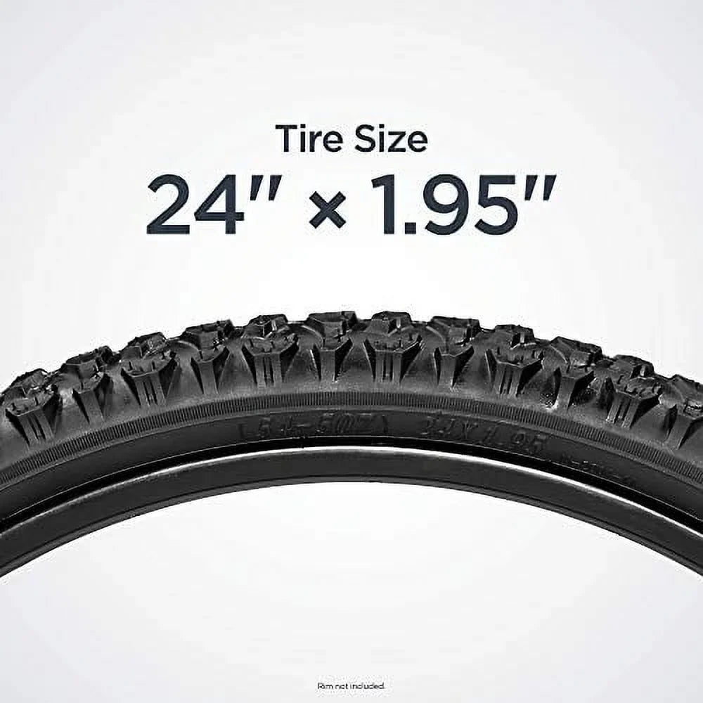 Schwinn Replacement Bike Tire, Mountain Bike, 24 x 1.95-Inch , Black with Steel Bead