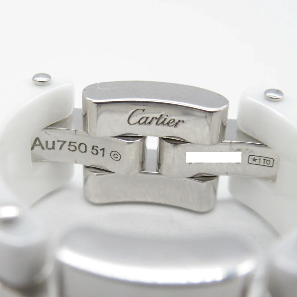 Pre-Owned CARTIER Mayon PANTHERE diamond ring Ring White Clear K18WG(WhiteGold) diamond White Clear (Good)