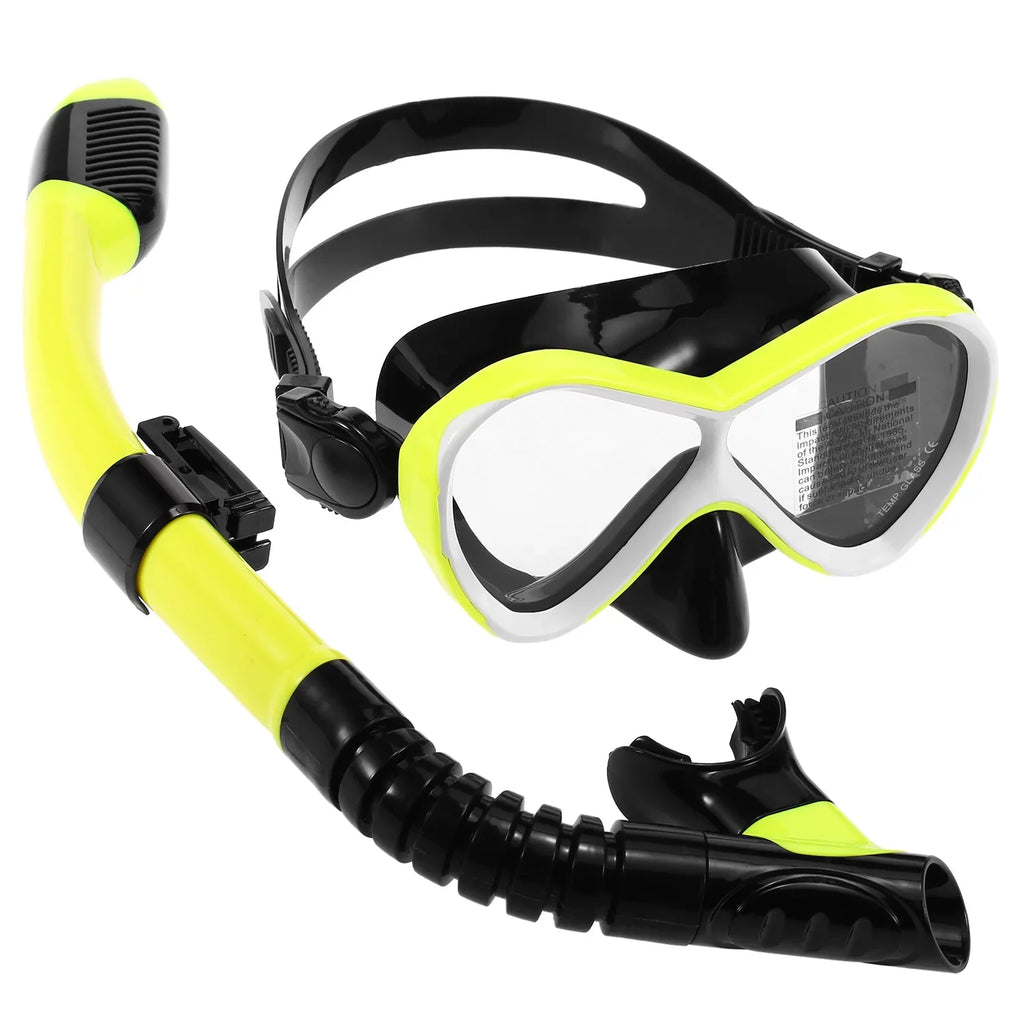 Professional Swimming Goggles with Dry Snorkel Tube Set -fog Goggles for Snorkel