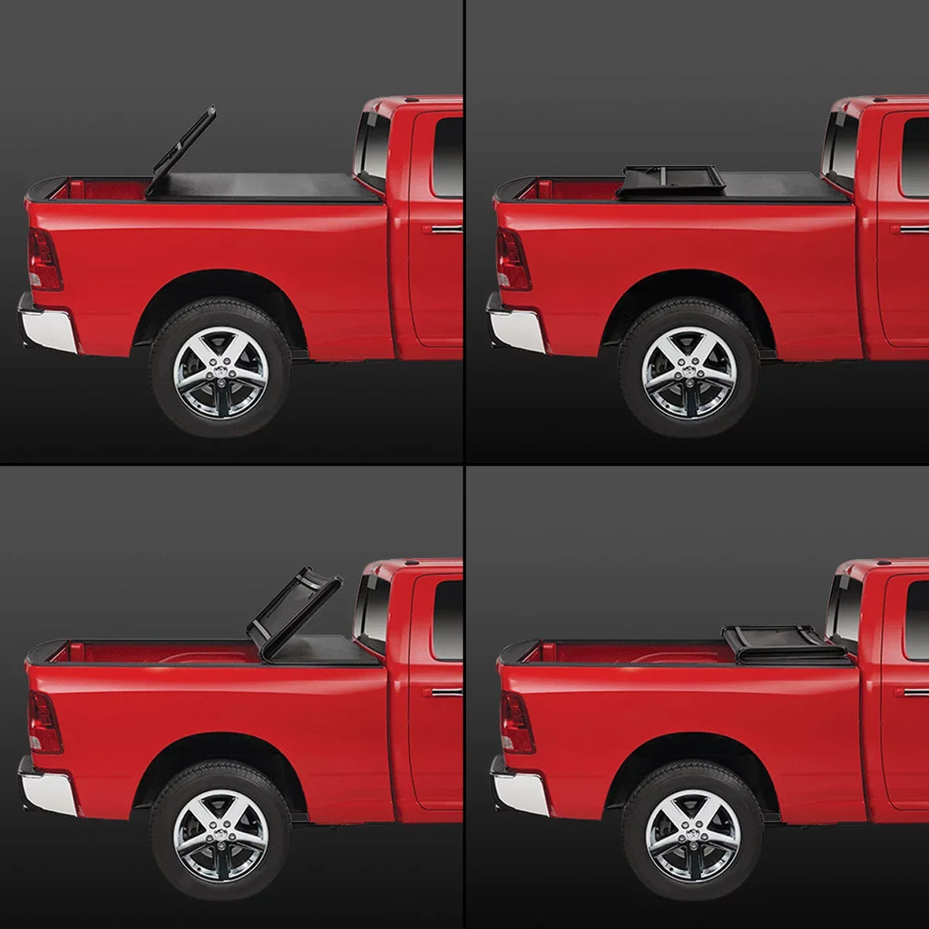 DNA Motoring TTC-TRISOFT-045 For 2005 to 2021 Nissan Frontier 5' Bed Fleetside Adjustable Tri -Fold Soft Top Trunk Tonneau Cover