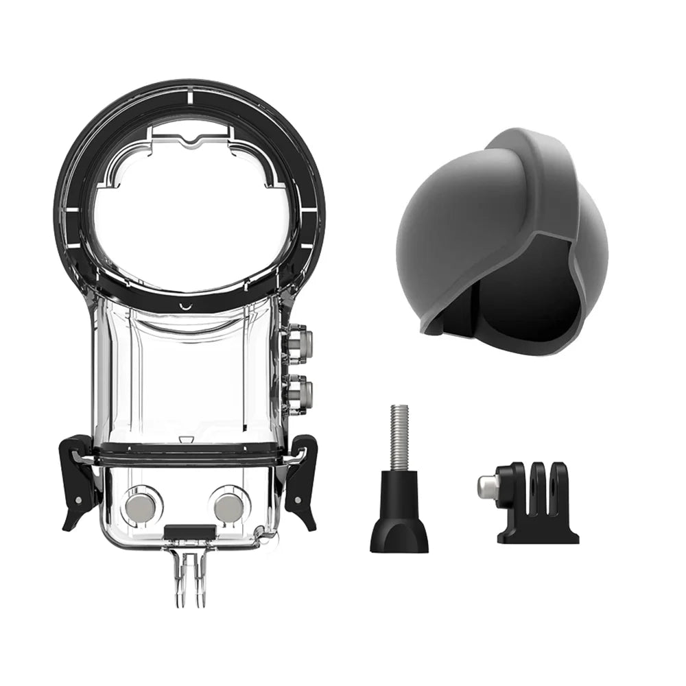 Radirus Panoramic Sports Camera Dive Case, Liquid Housing, Diving Protective Cover, Liquid 50M, Silicone Lens Cover