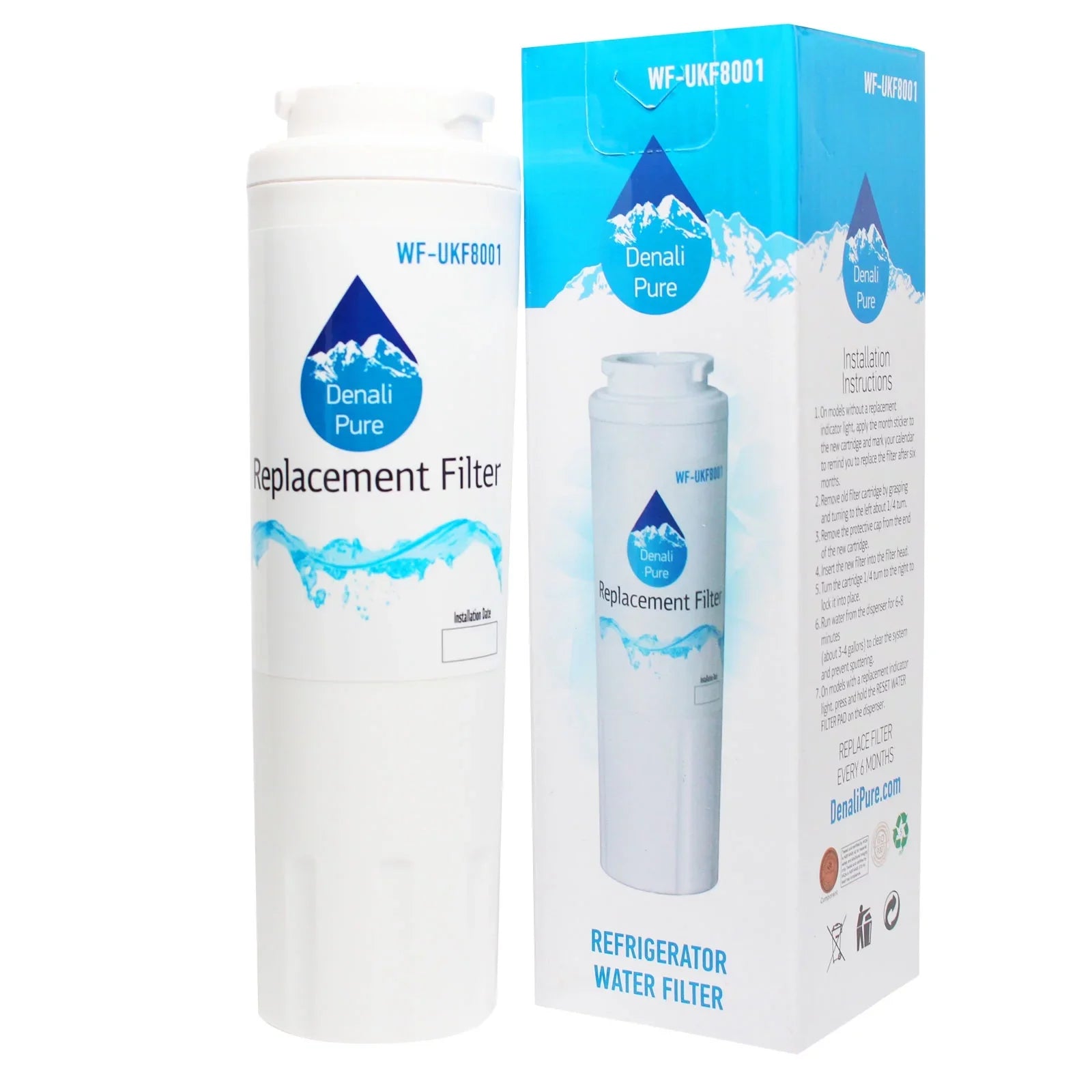 5-Pack Replacement for Jenn Air JFX2597AEM Refrigerator Liquid Filter - Compatible with Jenn Air UKF8001 Fridge Liquid Filter Cartridge