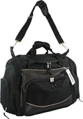 Xtitix Sport Golfer Gym Travel Luxury Poly Duffel Bag with Shoe Storage, Black