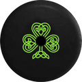 2018 2019 Wrangler JL Backup Camera Green Celtic Knot Shamrock Irish Heritage Spare Tire Cover for Jeep RV 33 Inch