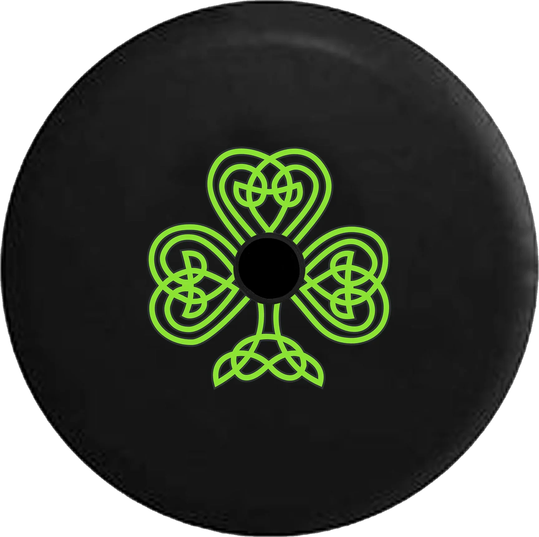 2018 2019 Wrangler JL Backup Camera Green Celtic Knot Shamrock Irish Heritage Spare Tire Cover for Jeep RV 33 Inch