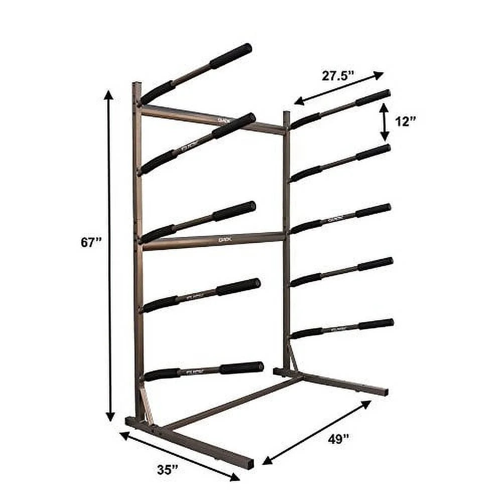 Glacik 5 Tier Freestanding Rack for SUP and Surf Storage Stoneman Sports, G-210, Bronze