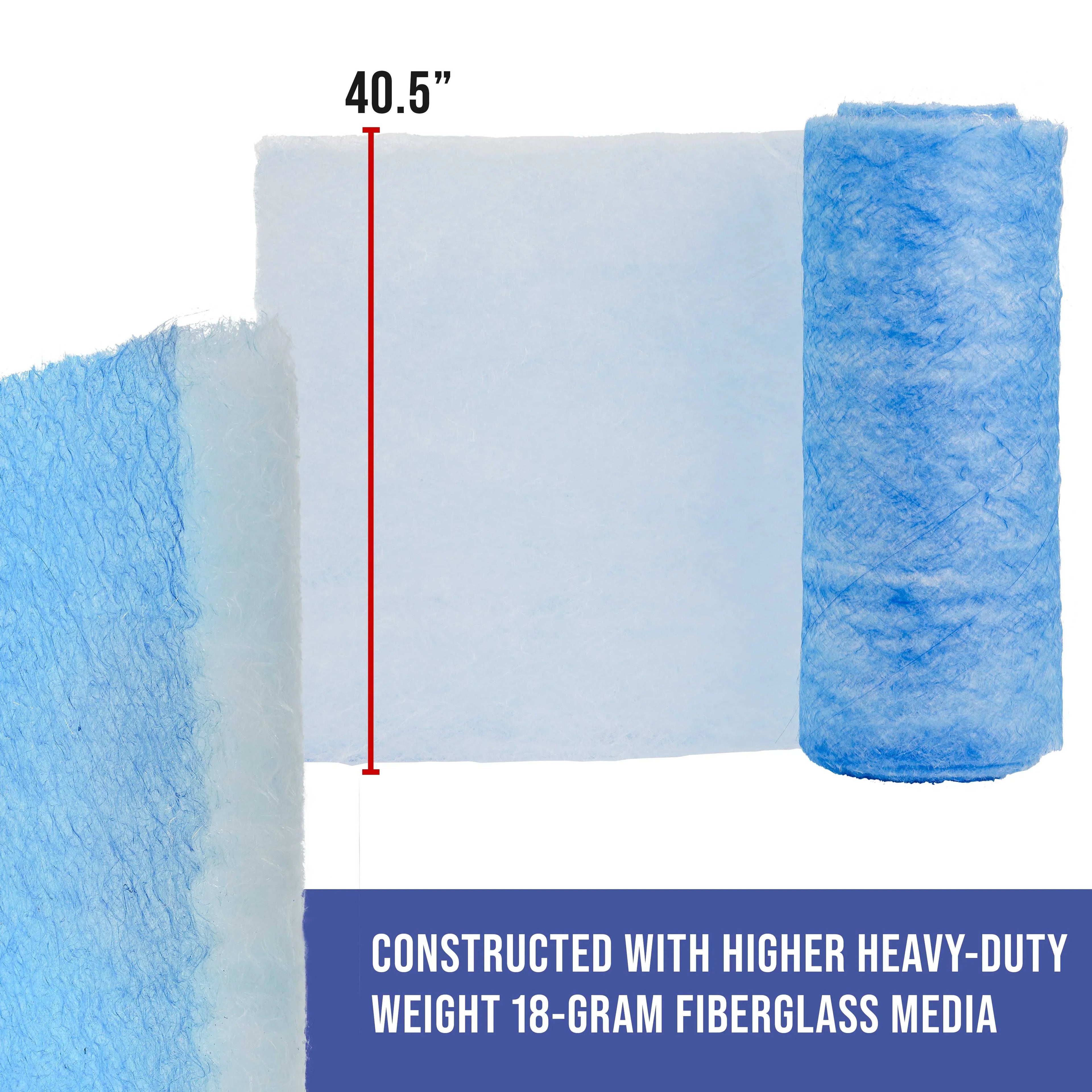 Master Elite Premium Paint Spray Booth Exhaust Filter Roll, 40.5" x 100' - 18 Gram Heavy-Duty Fiberglass Paint Arrestor - Captures Traps Overspray Paint Particles in Auto Autobody Refinish Booths