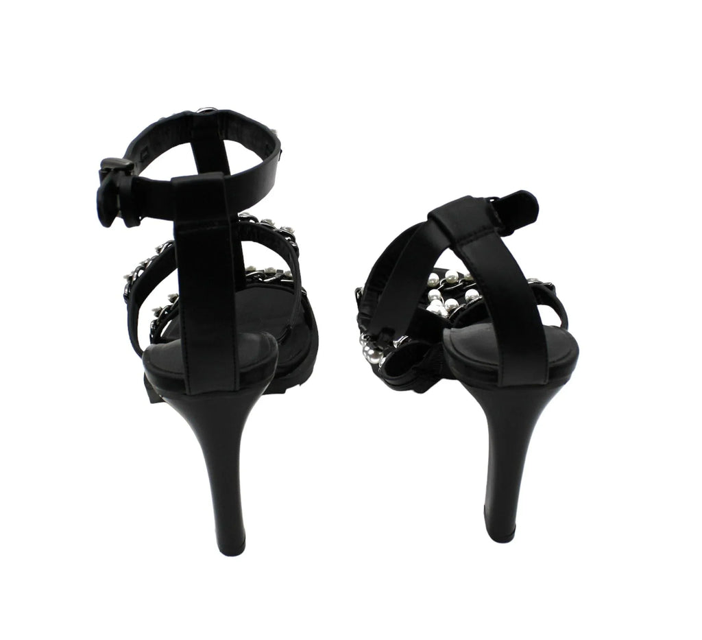 Karl Lagerfeld Paris Women's Midge T-Strap Embellished Dress Sandals (Size 10 US )