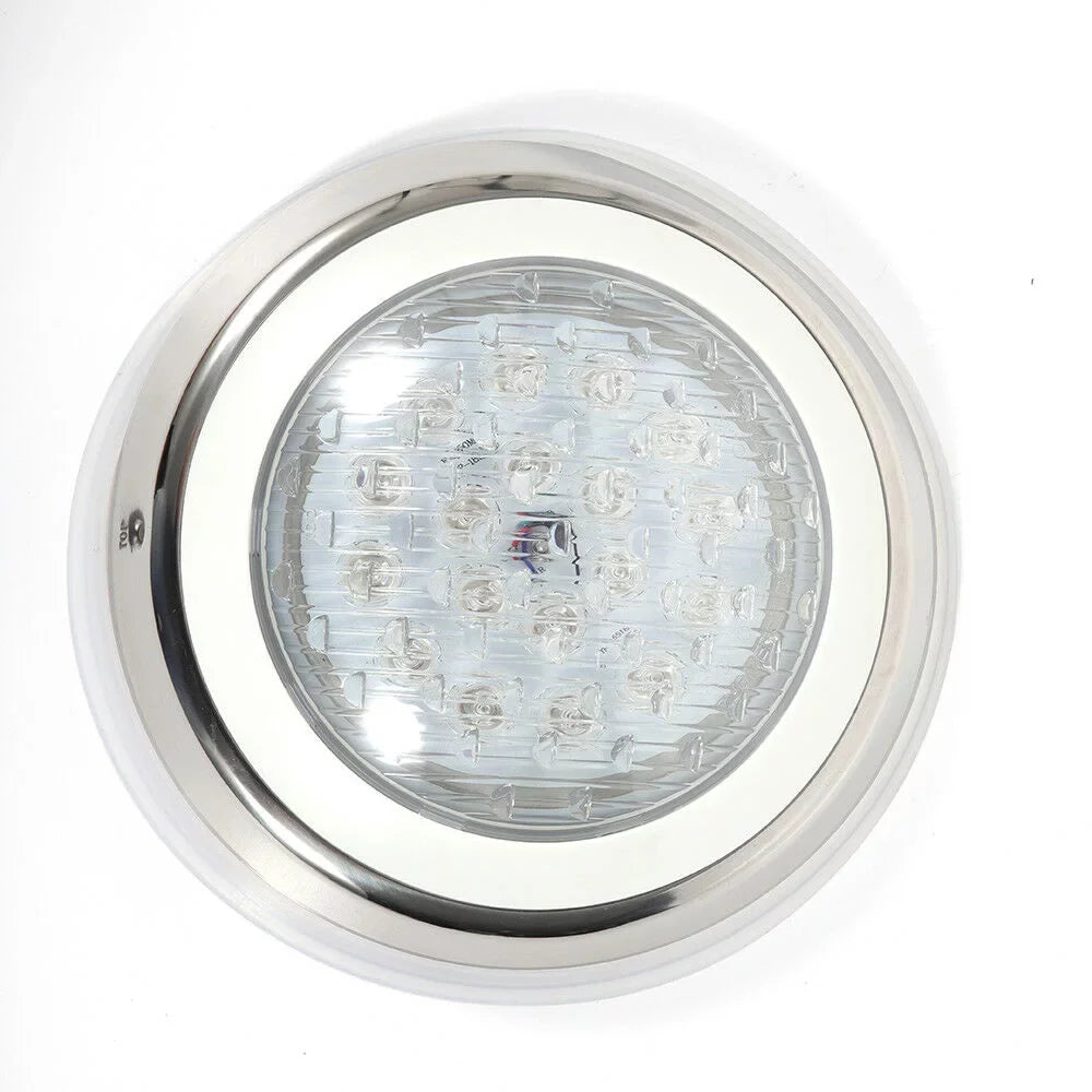 12V 54W RGB Liquid Swimming Pool Light 7 Color-Change LED Lights w/Remote IP68 Fluid Stainless Steel