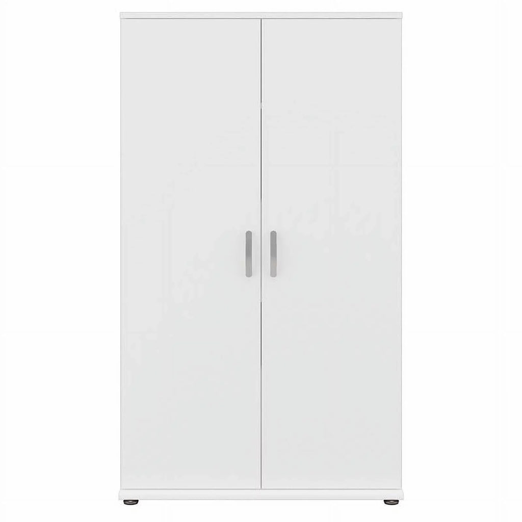Pemberly Row Tall Garage Storage Cabinet in White - Engineered Wood