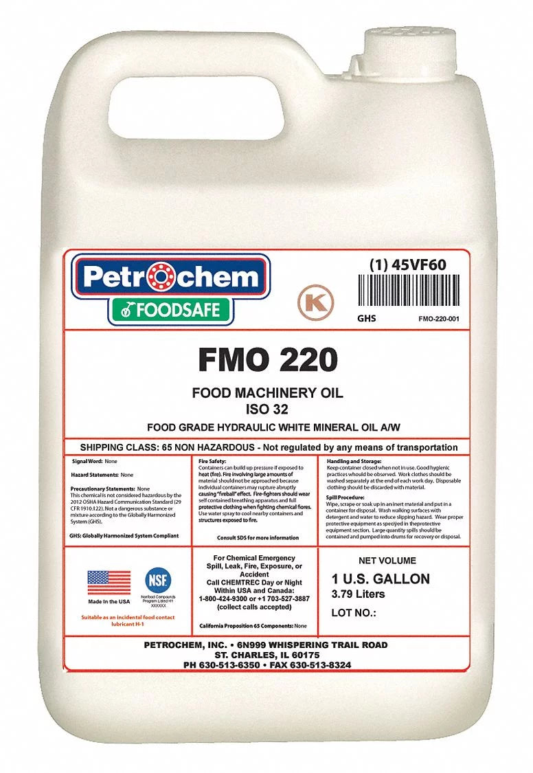 Petrochem Hydraulic Oil,1 gal.,Pail,ISO 220 FMO 220-001
