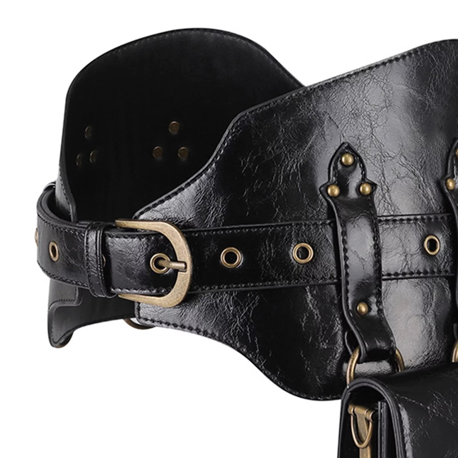 Gothic Waist Packs Fanny Pack Women Girls Handbag Portable Sturdy Punk Bag Steampunk Bag for Fishing Street Short Trips Dating Backpacking