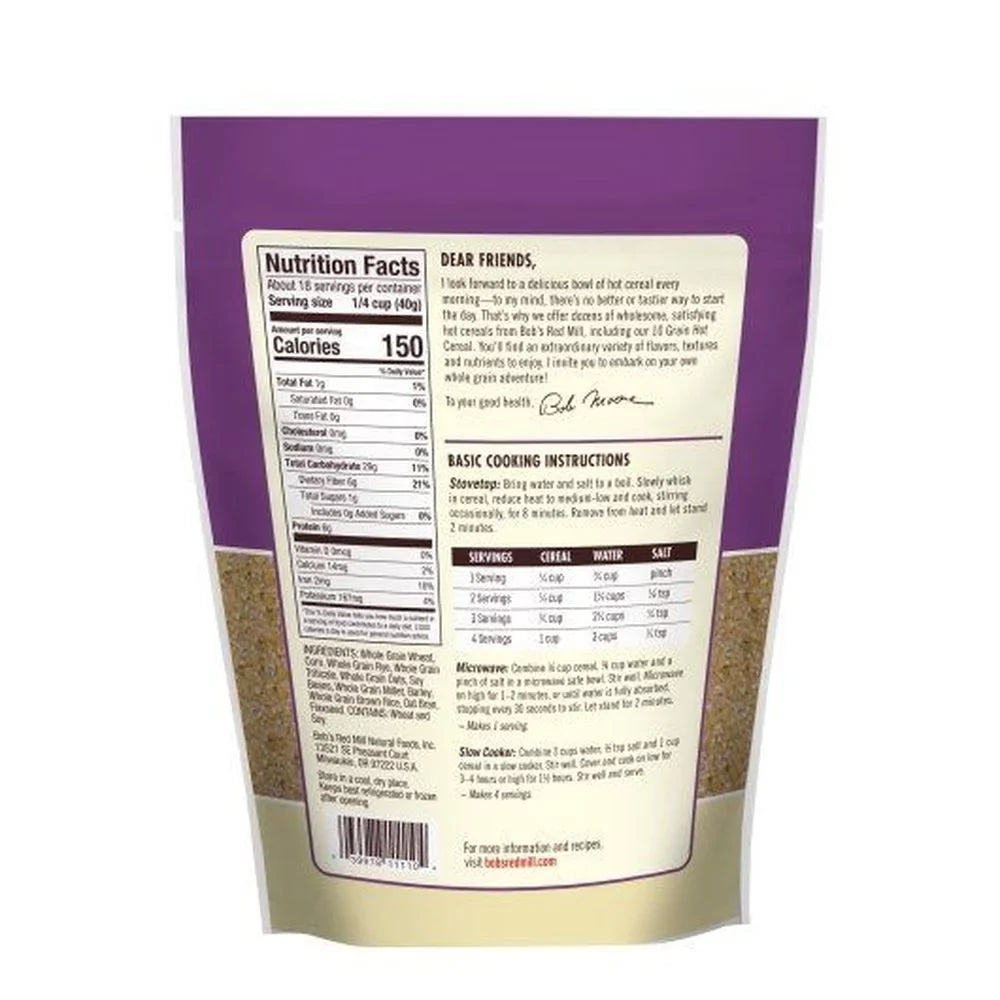 Bobs Red Mill 10 Grain Cereal, 25 Ounce -- 4 per case.