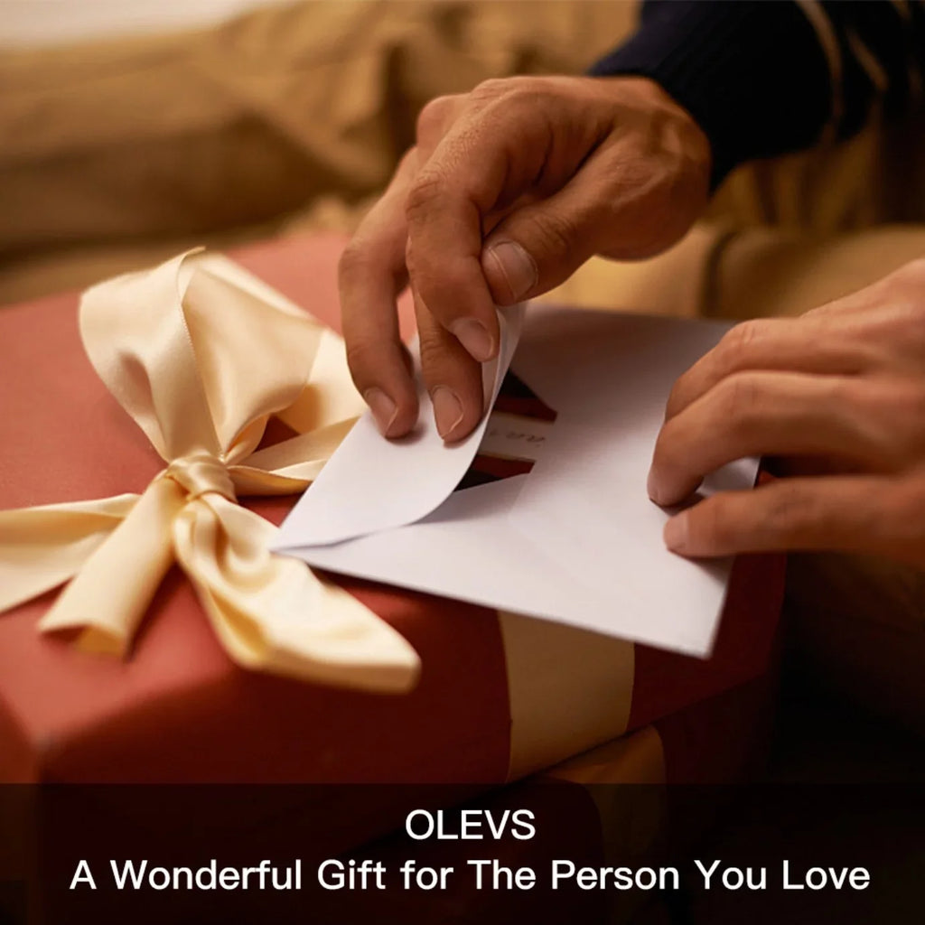 Olevs Elegant Women's Watch, Rose Gold Diamond Hearts Big Face Mesh Strap Fashion Dress Japanese Quartz Liquid Luminous Ladies Watches, Female Wristwatch, Gifts for Women