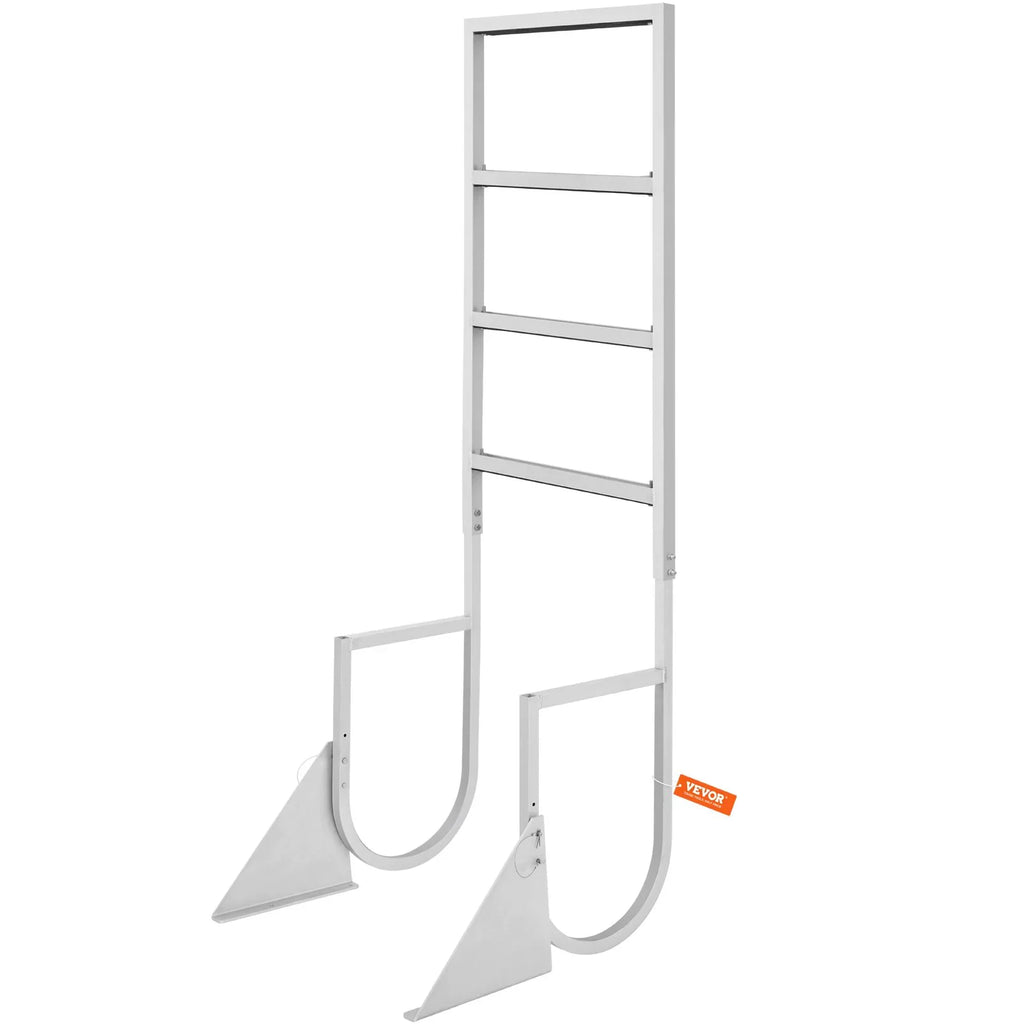 VEVOR Dock Ladder, Flip-Up 4-Step Aluminum Alloy Pontoon Boat Ladder for Ship, Lake, Pool