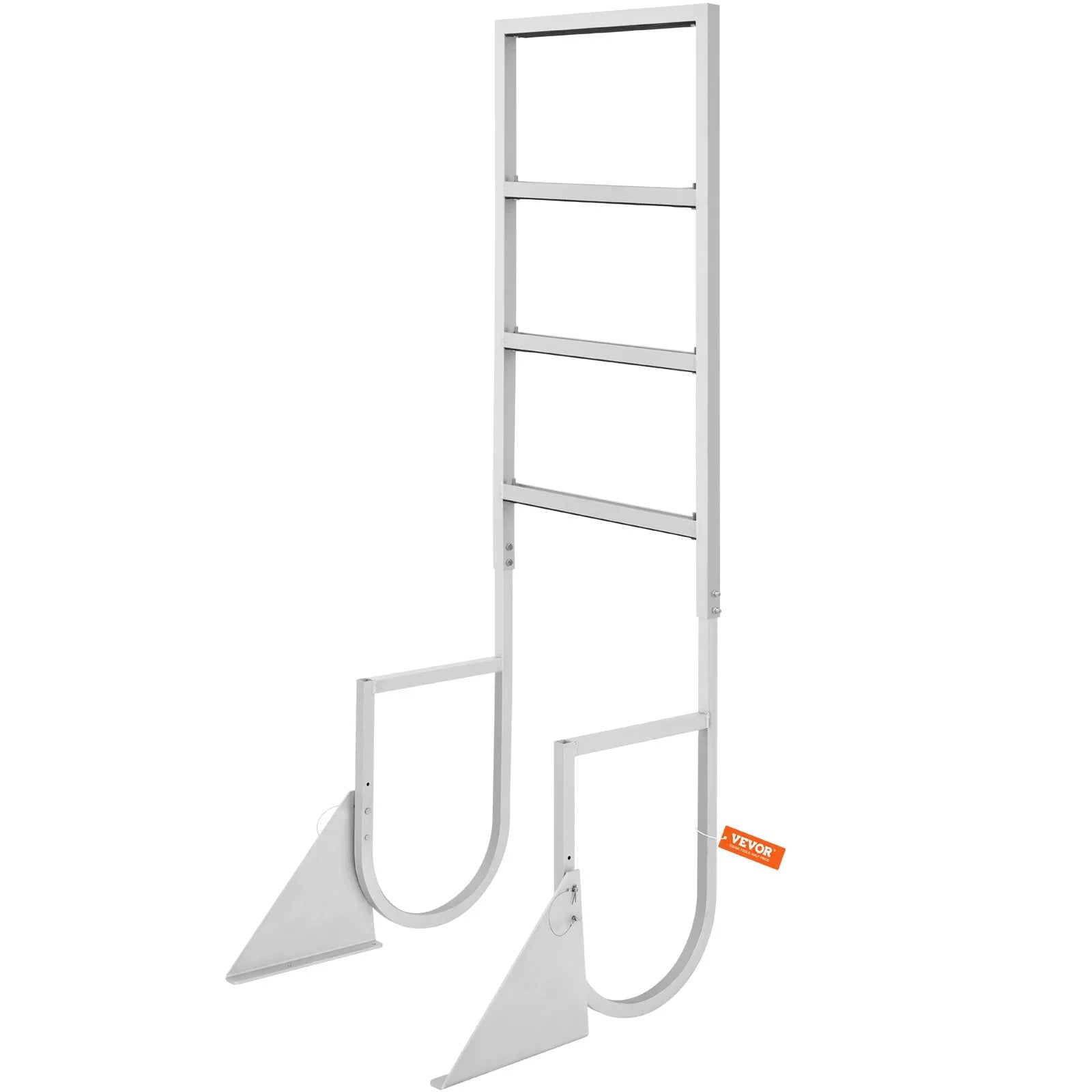 VEVOR Dock Ladder, Flip-Up 4-Step Aluminum Alloy Pontoon Boat Ladder for Ship, Lake, Pool