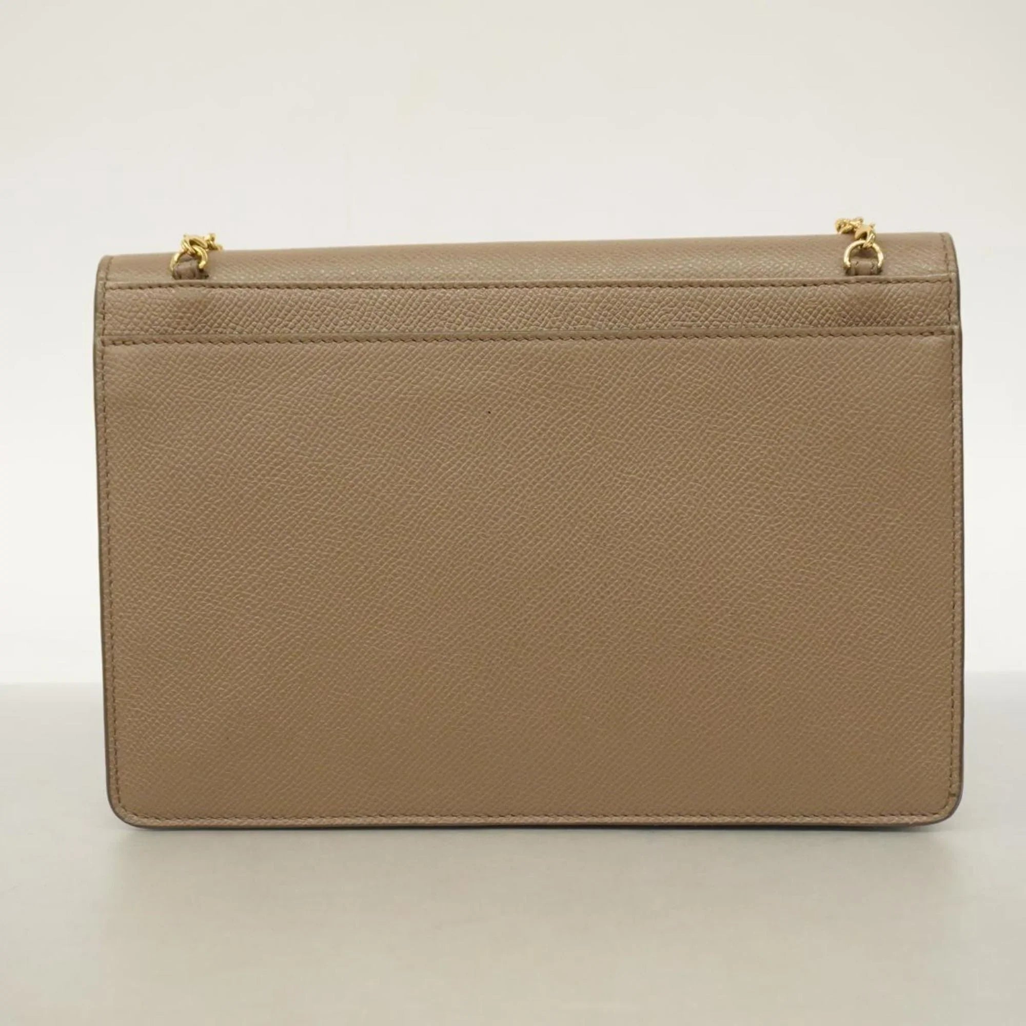 Pre-Owned Salvatore Ferragamo Shoulder Bag Gancini Leather Brown Women's (Good)