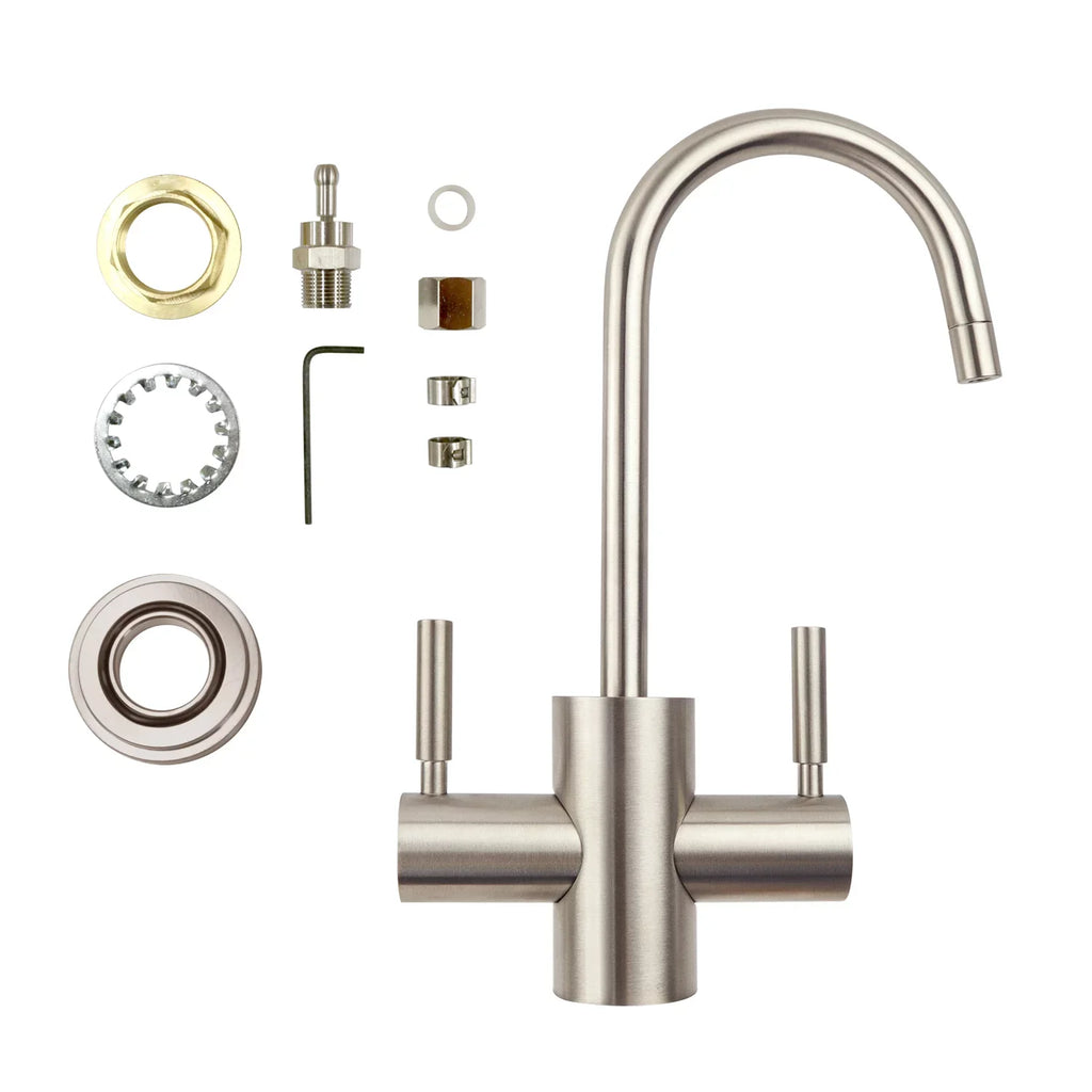 APEC Westbrook 2-Handle Instant Hot and Cold Reverse Osmosis Drinking Liquid Dispenser Faucet in Brushed Nickel