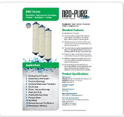 Neo-Pure BB150-PM150 Big Bubba Mesh 150 Micron Pleated Filter Cartridge Compatible with Watt's BBC-150-PM150 Big Bubba BBH-150 housing