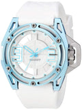 NYC' Quartz Stainless Steel and Silicone Casual Watch, Color:White (Model: 2X1-009)