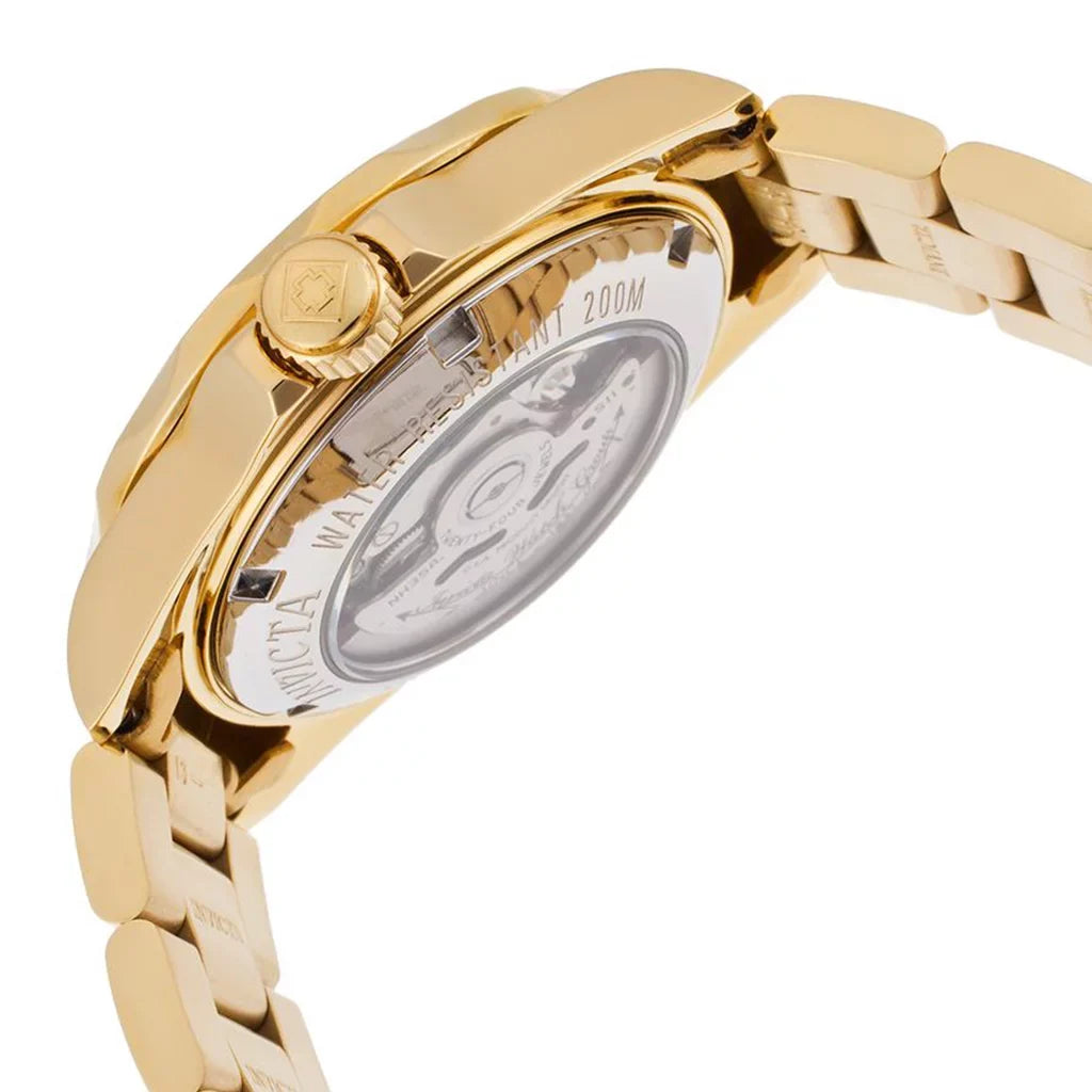 Invicta 7047 Mens Signature Collection Pro Diver 23K Gold Plated 24 Jewel Automatic Day Date Watch