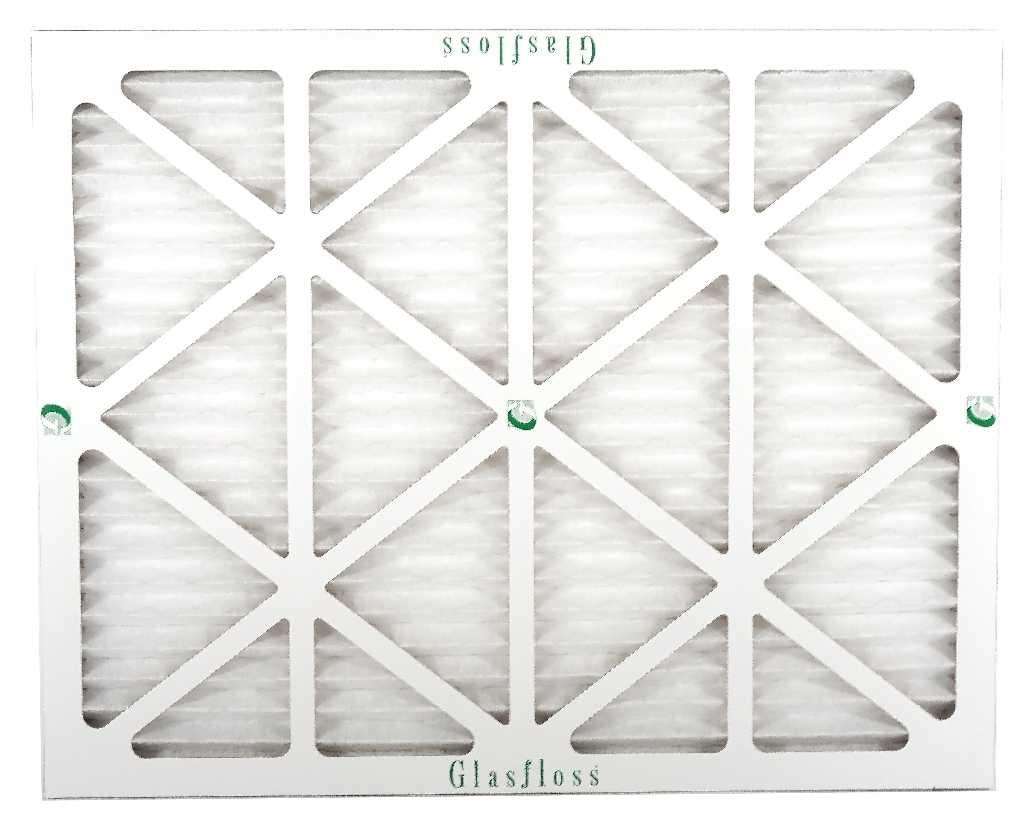 Glasfloss Air Filter 16x20x2 - 2" MERV 10 - (Pack of 12) - Pleated AC or HVAC Air Filter - Furnace Air Filter - Home or Office - Made In The USA.