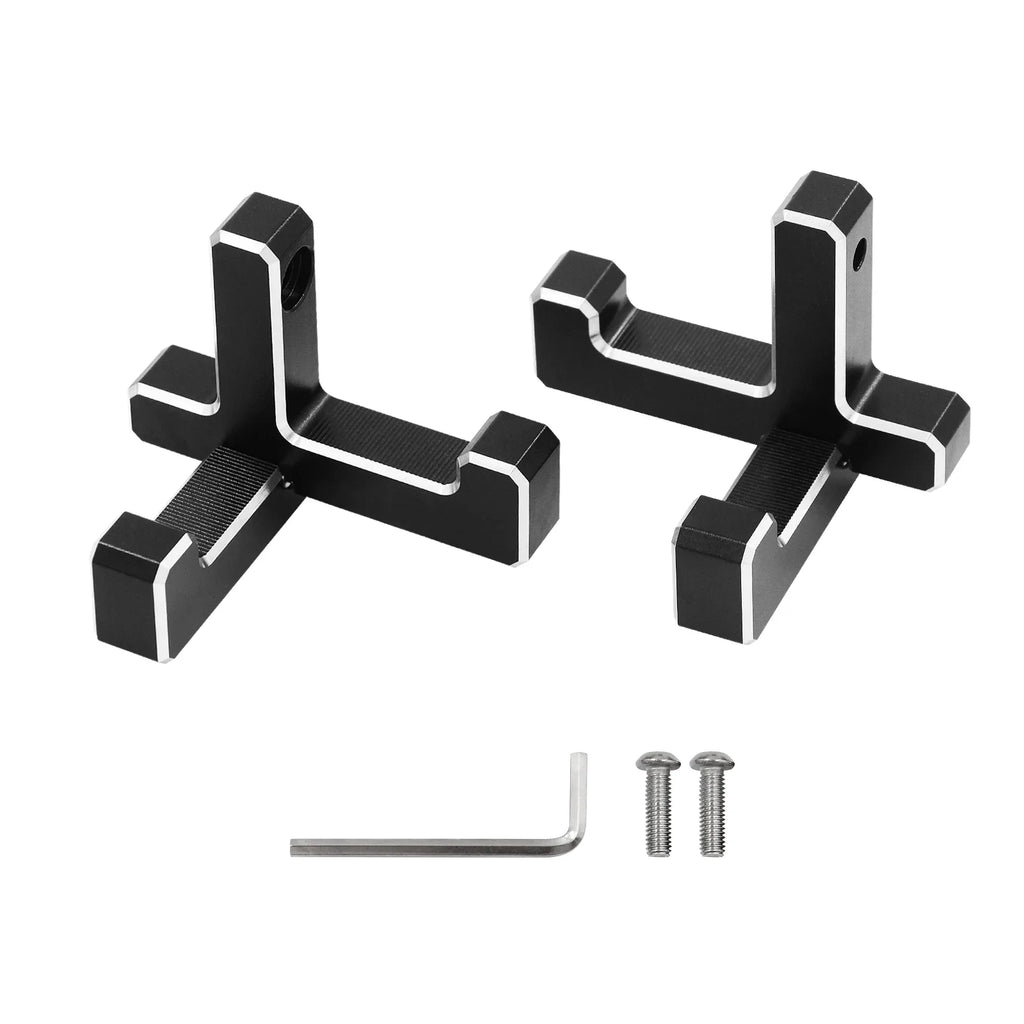 Dcenta Aluminum Trunk Grocery Bag Hooks Replacement for Bronco 2021-2023 2-Door 4-Door Black Interior Organizer (2pcs T+2pcs J Shape)