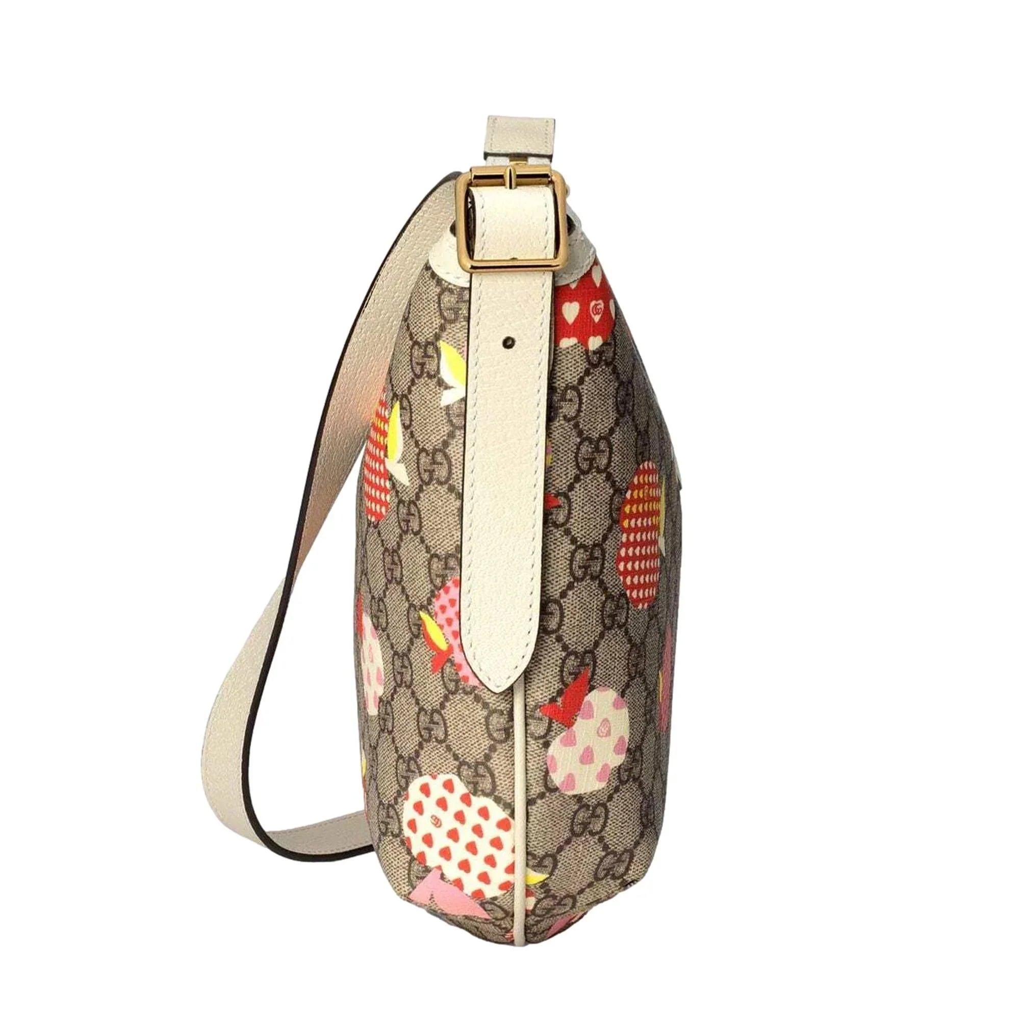 New Gucci Les Pommes GG Supreme Shoulder Bag 598125