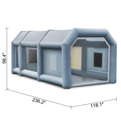 23x13x8FT Inflatable Spray Booth Paint Tent Mobile Portable Car Workstation New