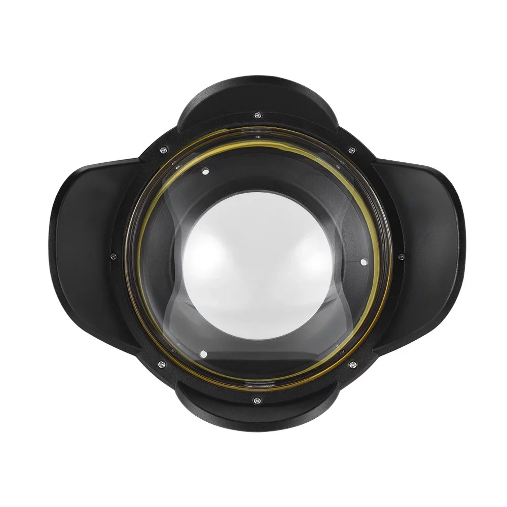 MEIKON Liquid Camera 200mm Fisheye Wide Angle Lens Dome Port Case Shade Cover 60m/ 197ft Fluid 67mm Round Adapter for Camera Diving Housing