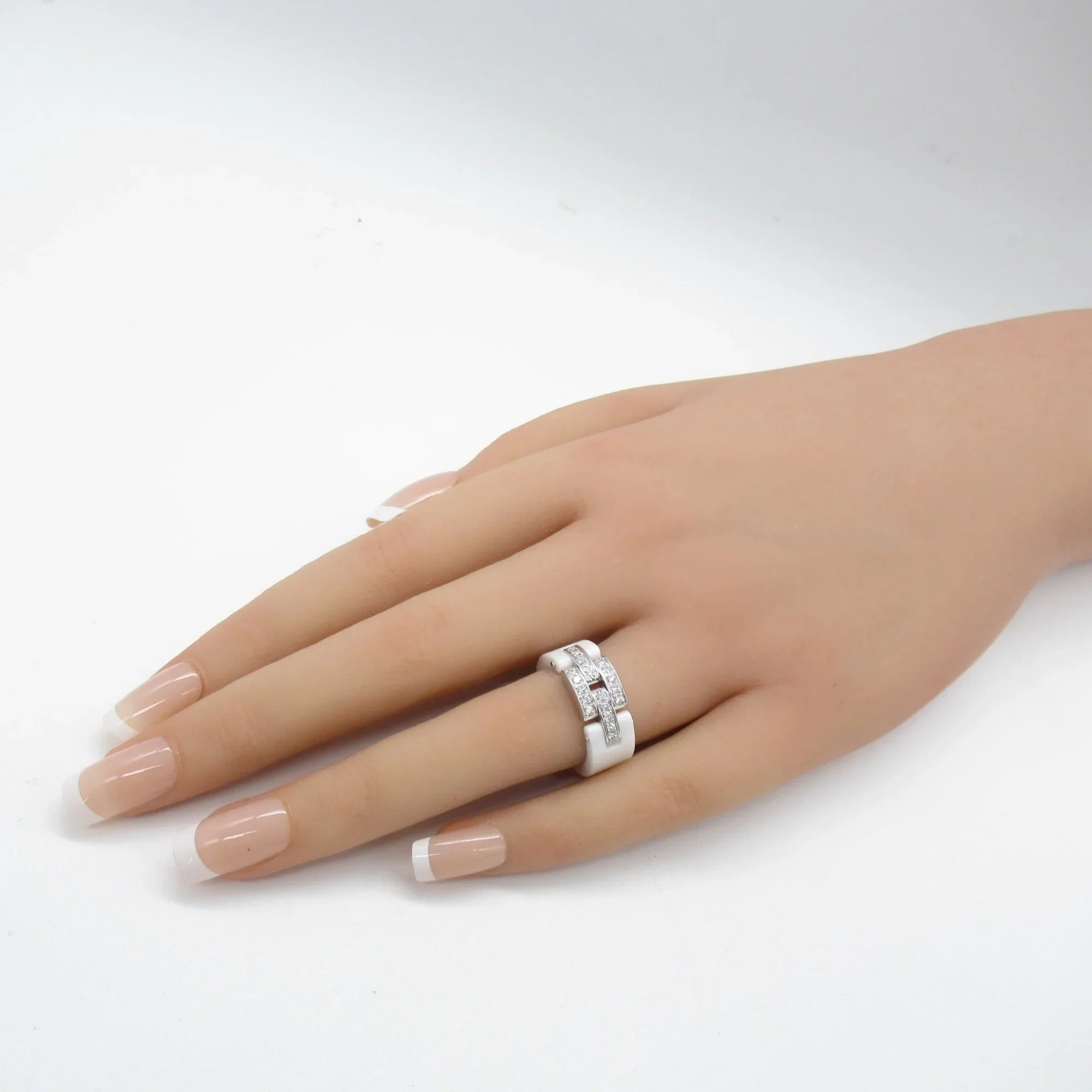 Pre-Owned CARTIER Mayon PANTHERE diamond ring Ring White Clear K18WG(WhiteGold) diamond White Clear (Good)