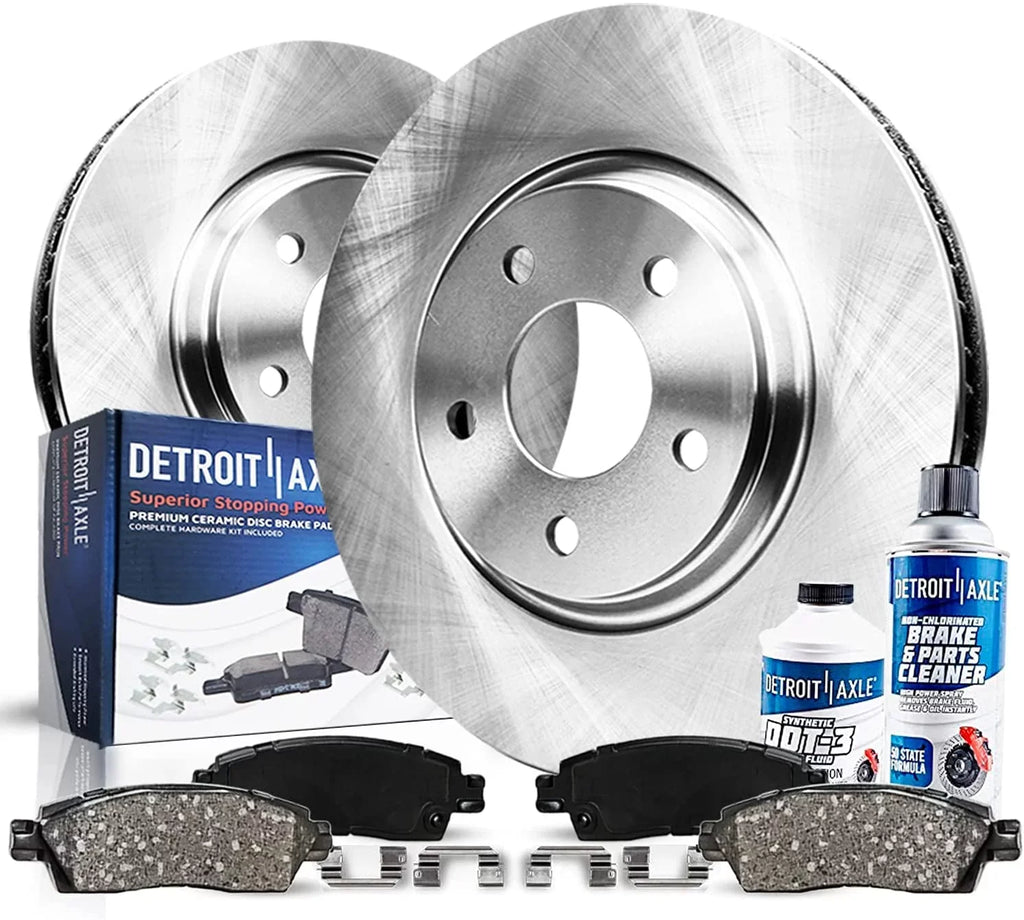 Detroit Axle - Rear Brake Kit for 2003-2011 Ford Crown Victoria Mercury Grand Marquis, 2003-2004 Mercury Marauder Brake Rotors and Ceramic Brakes Pads Replacement: 11.61" Rotors
