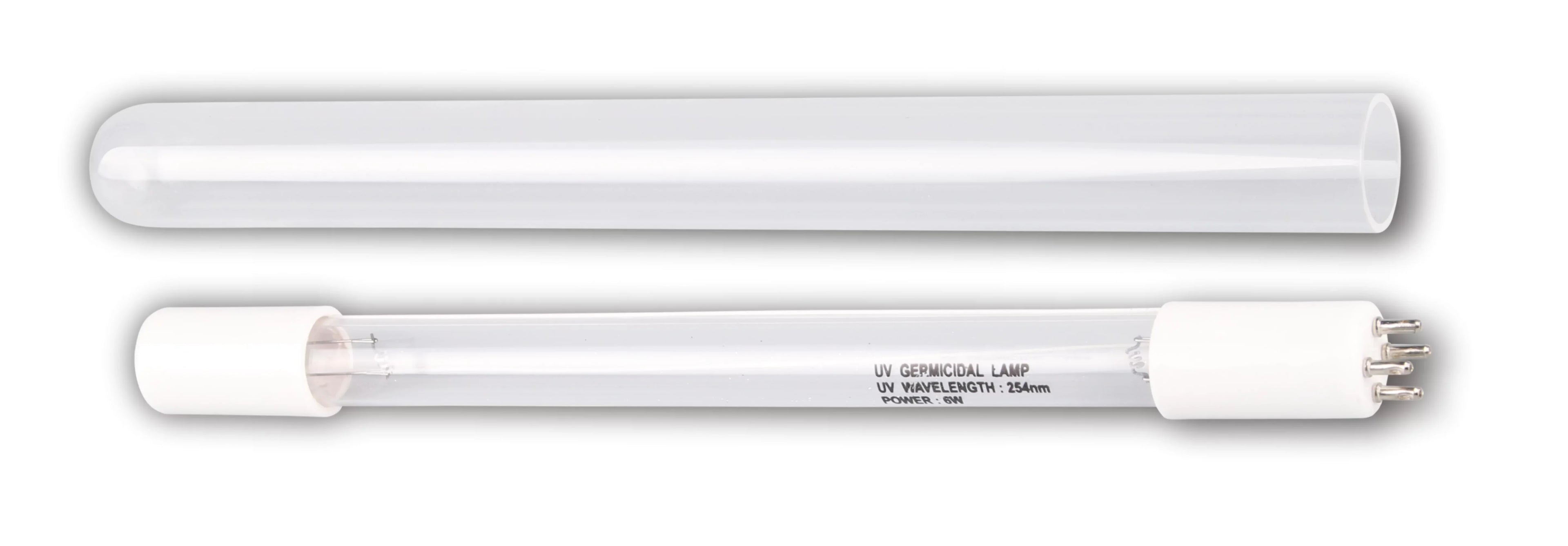Bluonics (2pcs) 6W UV 4 Prong Replacement Bulb & Quartz Sleeve Tube for our Fluid Purifier Ultraviolet Light System