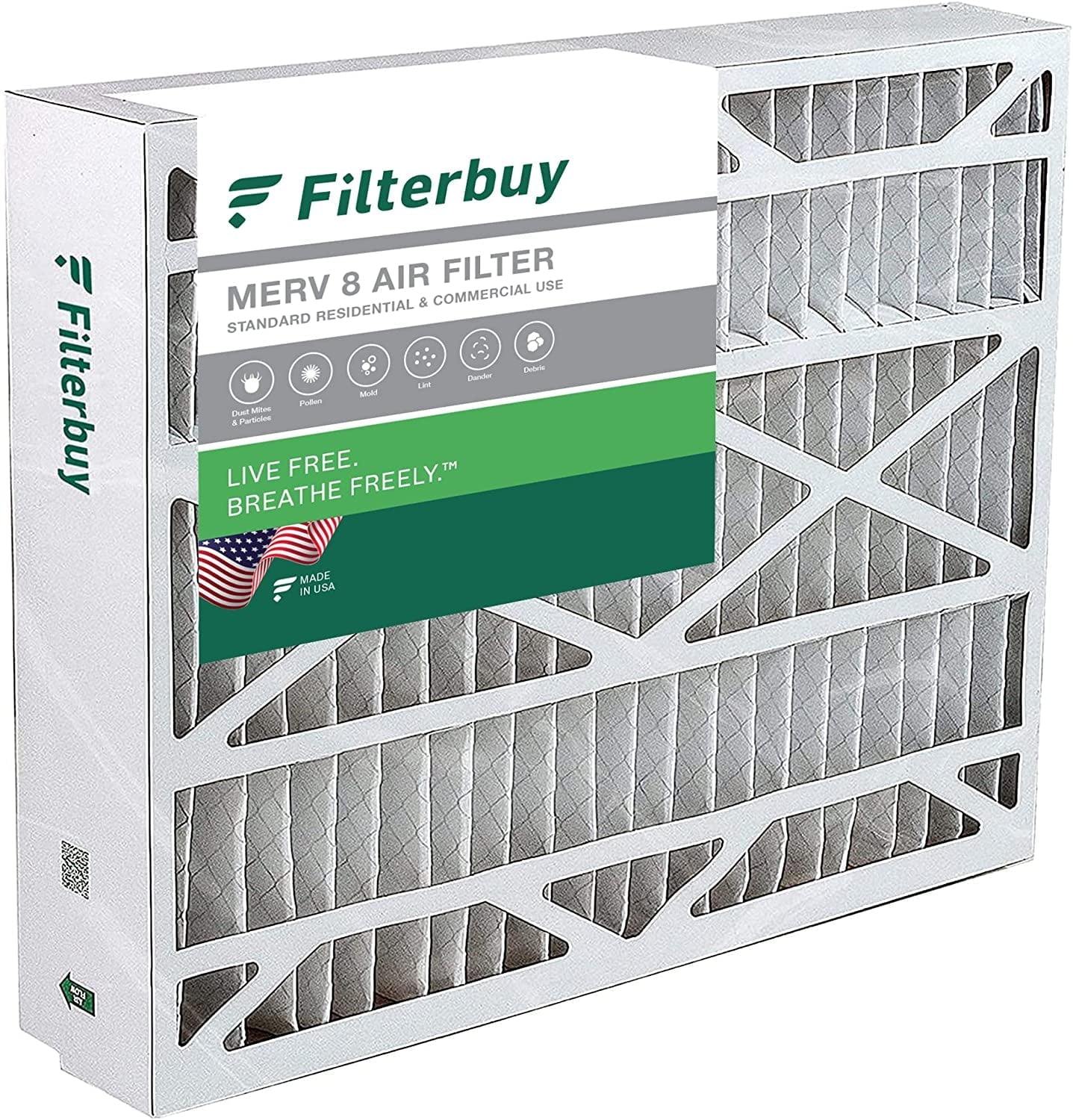 Filterbuy 20x25.25x3.5 MERV 8 Pleated HVAC AC Furnace Air Filters for Aprilaire Space-Gard 102/2120 (1-Pack)