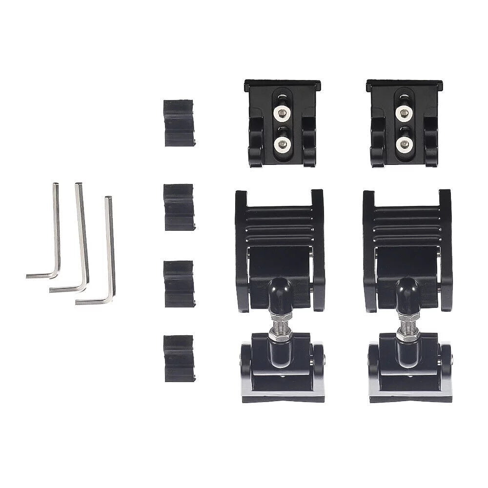 Jahy2Tech Set of 2 Black Front Hood Latch Lock Catch for Jeep Wrangler JK 07-18 - Increased Vehicle Protection