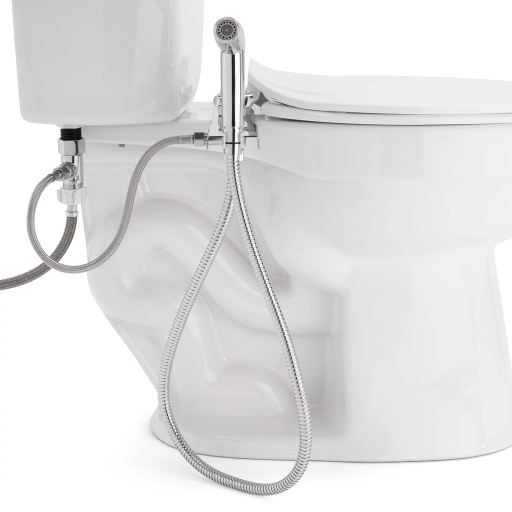 Brondell CleanSpa Easy Hand-Held Bidet Sprayer and Holster with Integrated Shut off in Silver