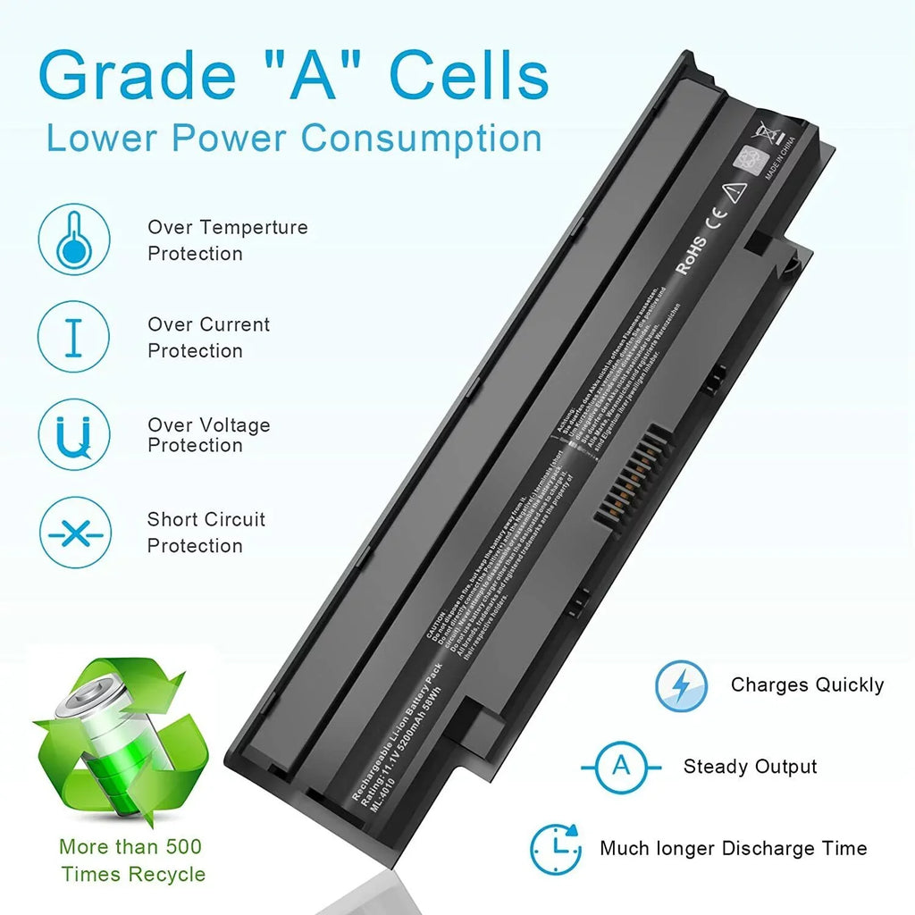 Battery N4010 for Inspiron 13R 14R 17R N4050 N5010 N7010 fits 04YRJH J1KND