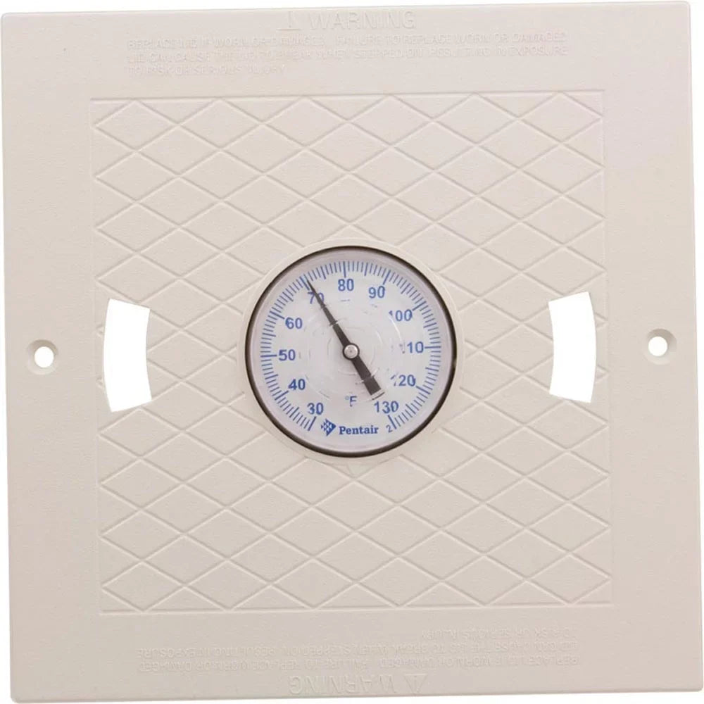 Pentair L3 9.87" Square Skimmer Lid with Thermometer - White