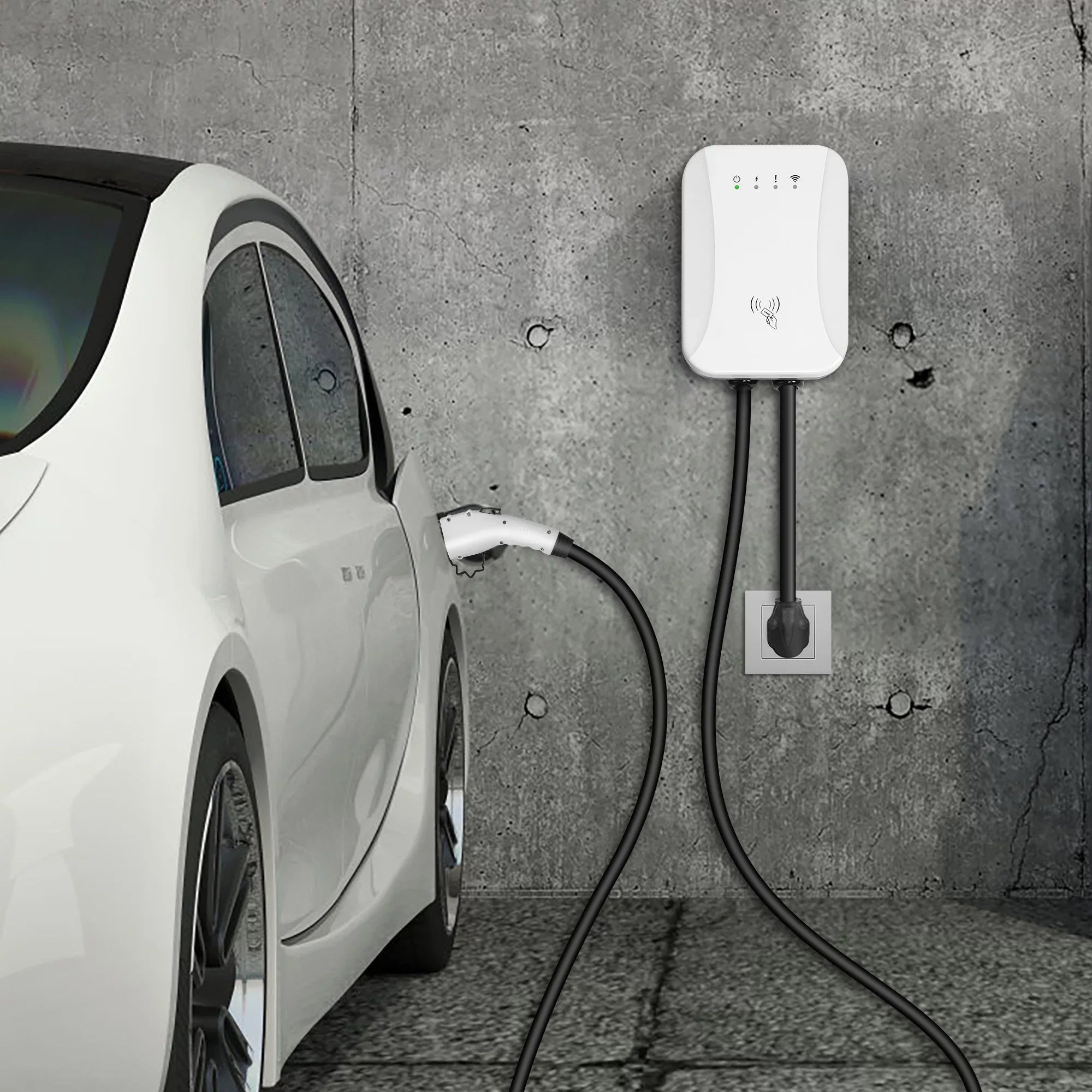 NEMA 14-50 Level 2 EV Charger Portable Electric Vehicle Charger with 25 ft Charging Cable, SAE J1772 Standard Plug (40 Amp, 240 Volt ) Indoor/Outdoor Car Charging Station NEMA 14-50