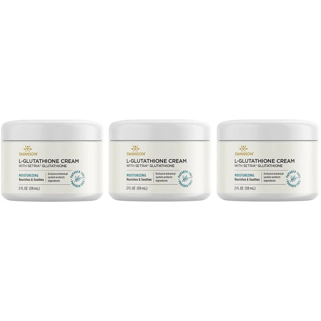 Swanson L-Glutathione Cream with Setria Glutathione 2 fl oz Cream 3 Pack
