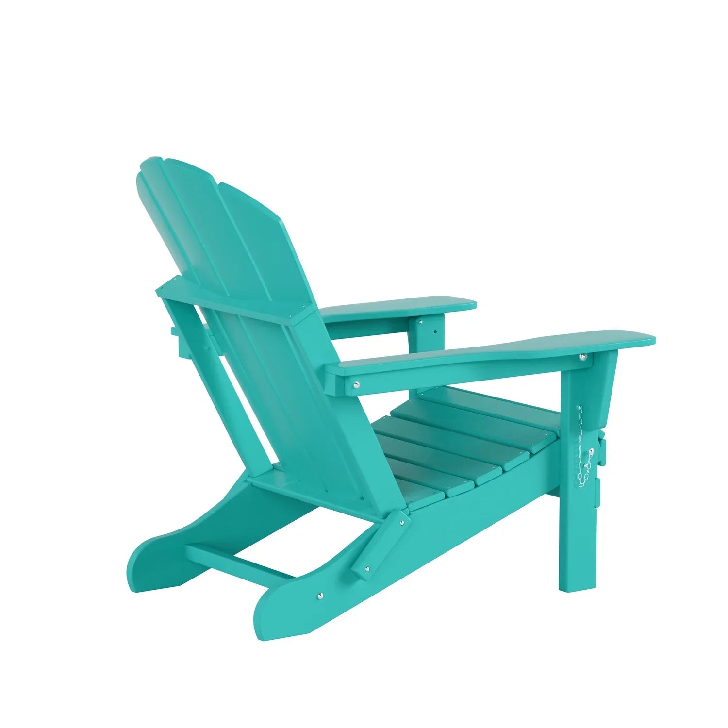EXTRA PLATINUM Classic Outdoor Patio Folding Poly Adirondack Chairs (Set of 4), Turquoise