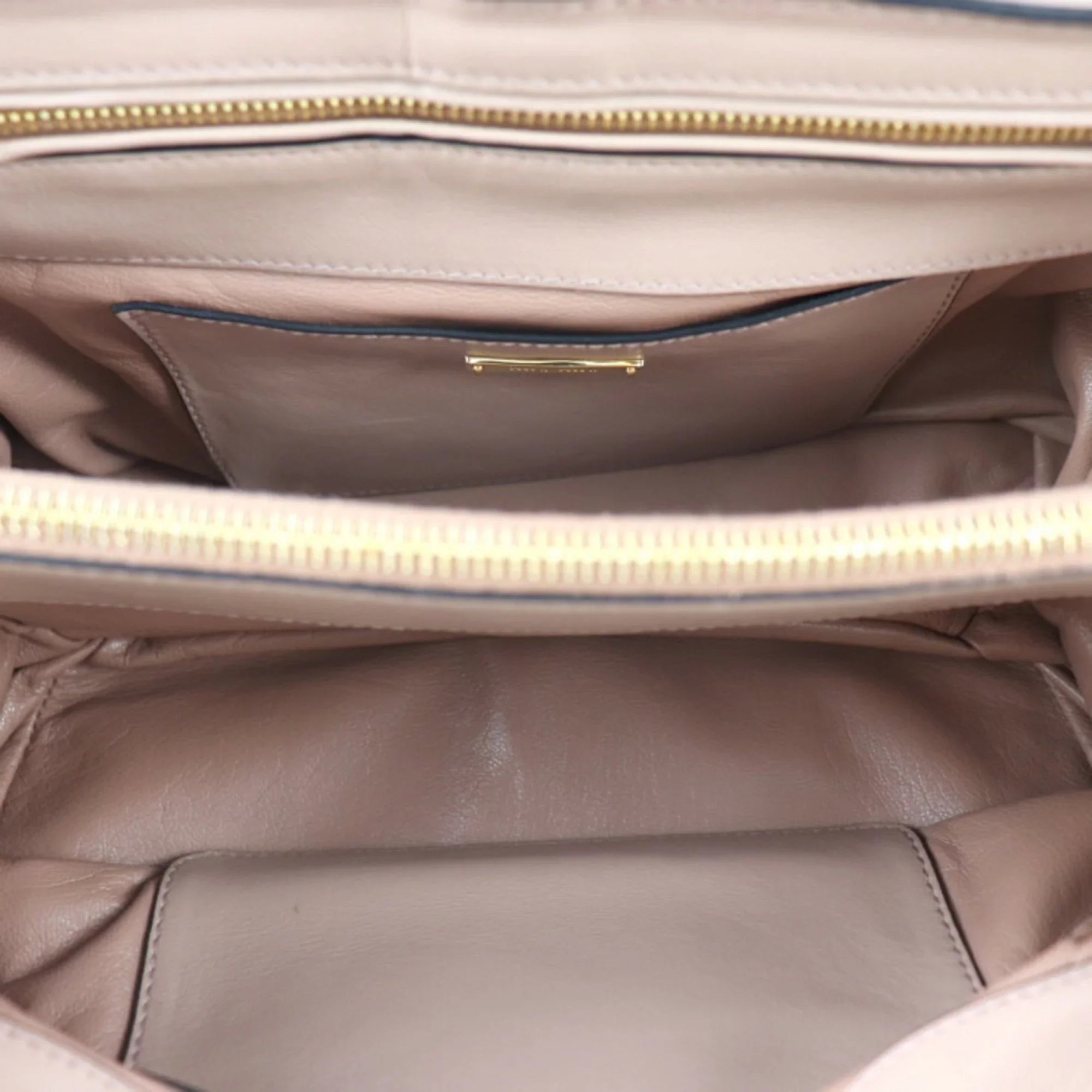 Pre-Owned Miu Miu MIUMIU handbag RN1079 leather CAMMEO pink beige 2WAY (Good)