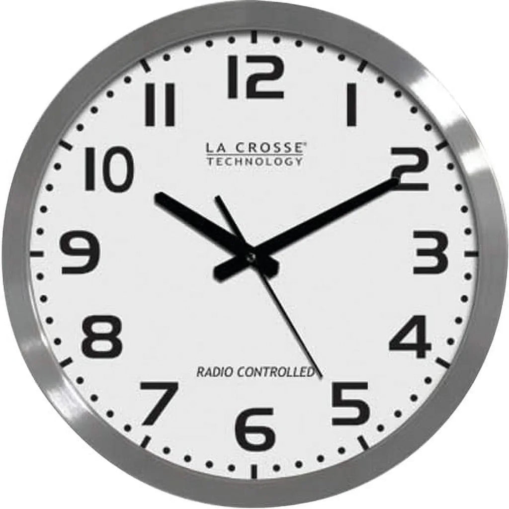 La Crosse Technology® La Crosse Technology® 16" Brushed-metal Atomic Wall Clock