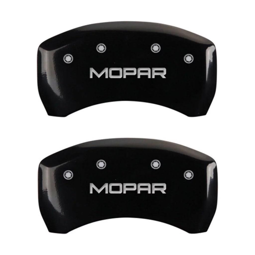 MGP 4 Caliper Covers Engraved Front & Rear MOPAR Black finish silver ch Fits select: 2013 CHRYSLER 300, 2012 CHRYSLER 300C LIMITED