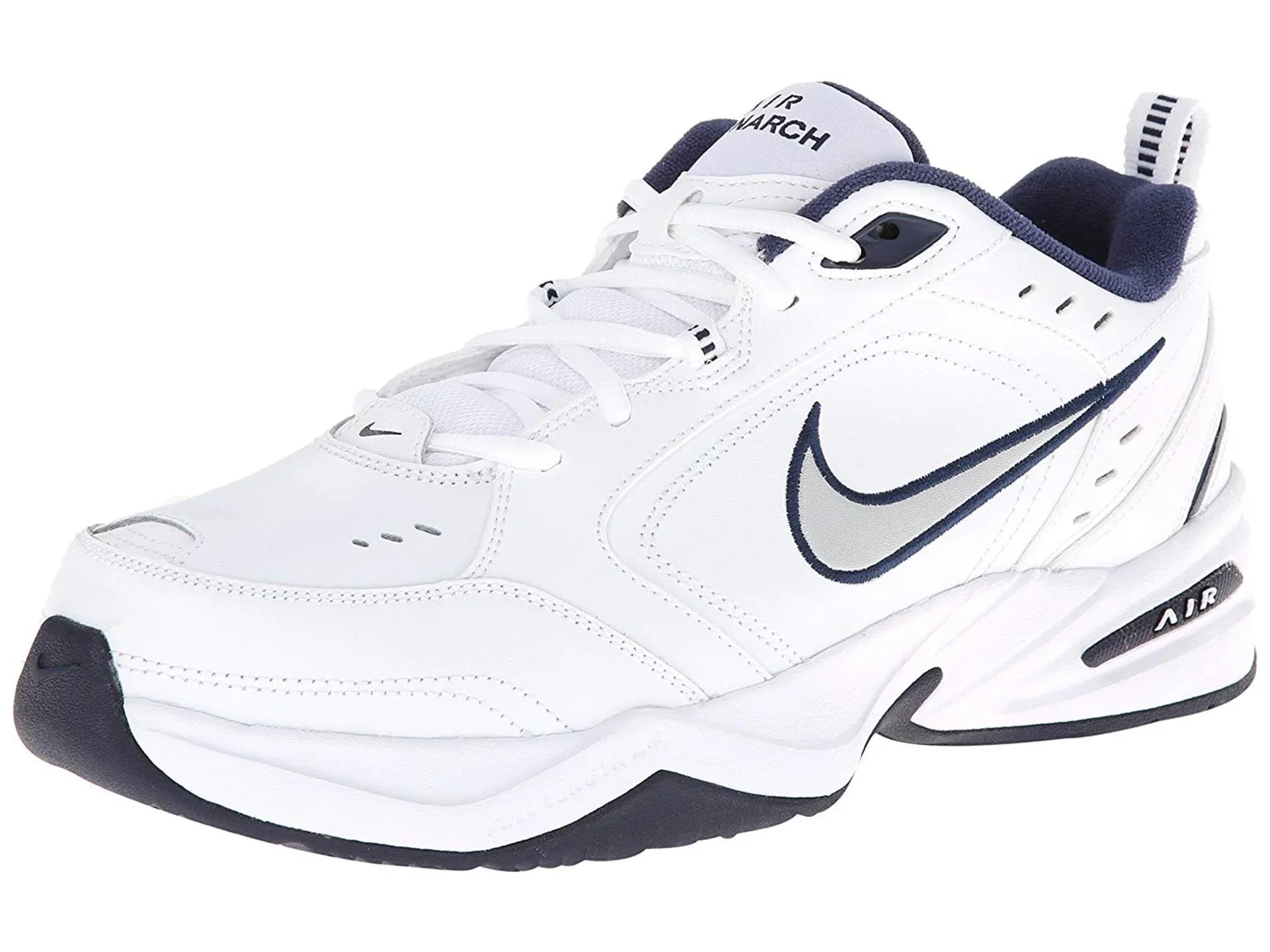 Nike Mens Air Monarch Iv Low Top Lace Up Trail Running Shoes, White, Size 11.0