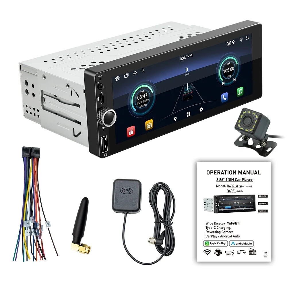 GoolRC Car GPS navigator,13 Car Auto Support Android Auto Stereo 6.86 Inch 13 Radio Rear Camera Wifi/bt Android Car Wifi/bt Android 13 Car Stereo Auto Wifi/bt Radio Mirror 6.86 Inch Mirror Link Buzhi